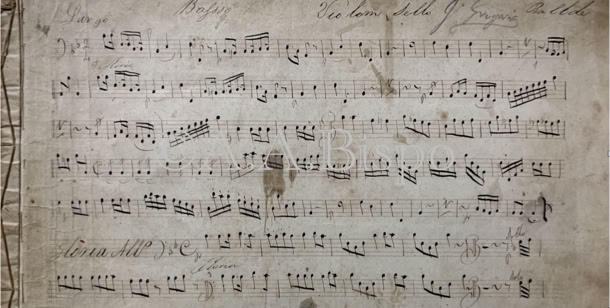 Violoncelo da Missa em Si Bemol de João José Baldi. Acervo A.A.Bispo. Copyright